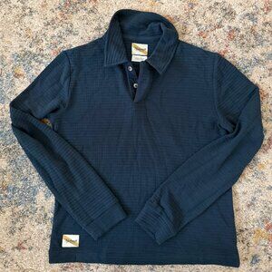NWOT Tracksmith Fells Waffle Rugby Long Sleeve Blueberry color size SMALL